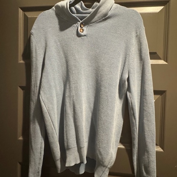 Tide and True Men’s Light Blue Waffle Knit Quarter Button Pullover | Size Small - Picture 1 of 3